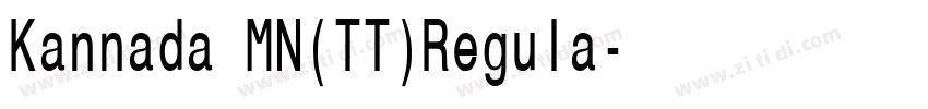 Kannada MN(TT)Regula字体转换